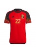 België Charles De Ketelaere #22 Voetbaltruitje Thuis tenue WK 2022 Korte Mouw